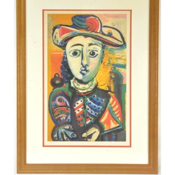 Pablo Picassso Other - 1970 PABLO PICASSO LITHOGRAPH Vintage PRINT BY "THE GUILD "JEUNE FILLE ASSISE"